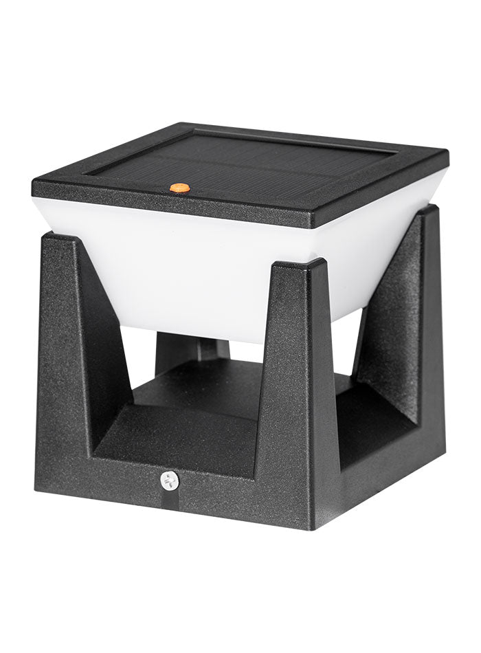 3-Temperature Solar Post Light - Switchable Warm/Natural/Cool White for Outdoor Pillars