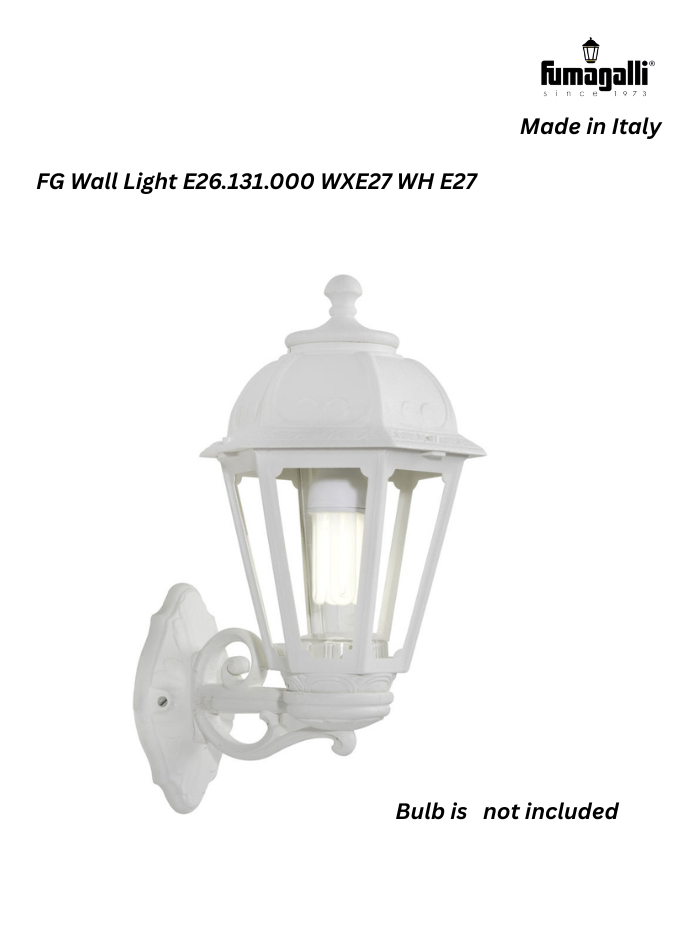 Fumagalli white outdoor wall light made in Italy, on clearance sale in Kuwait