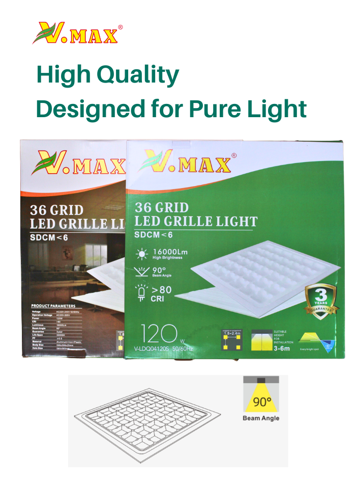 LED panel light 120W suitable for office, school, and kitchen ceiling applications