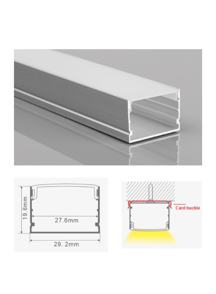 Surface Mounted LED Profile 2M, Size：30MMX20MM