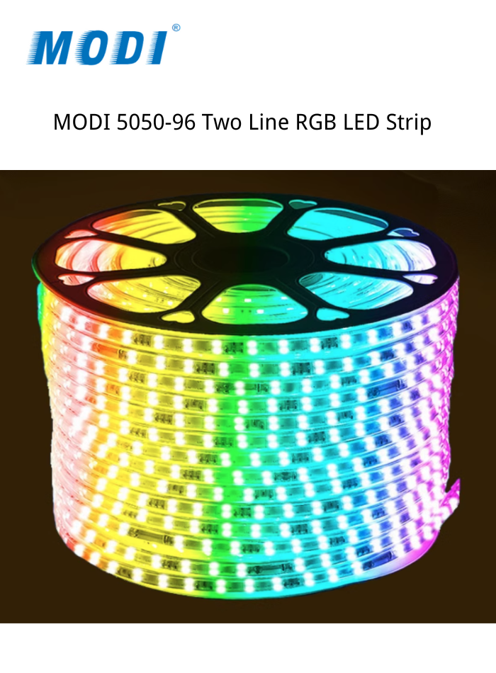 MODI 220V 5050-96 IP44 RGB LED Strip | Remote-Controlled Color Changin