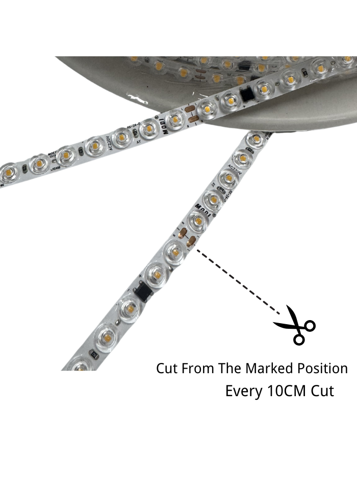 Modi Ultra Thin LED Strip Lights, 220v ,50M/Roll. IP44,WH/WW