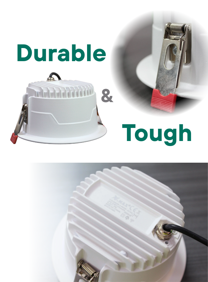 IP65 Waterproof Anti-Glare Recessed  LED Spotlight for Bathroom & Kitchen