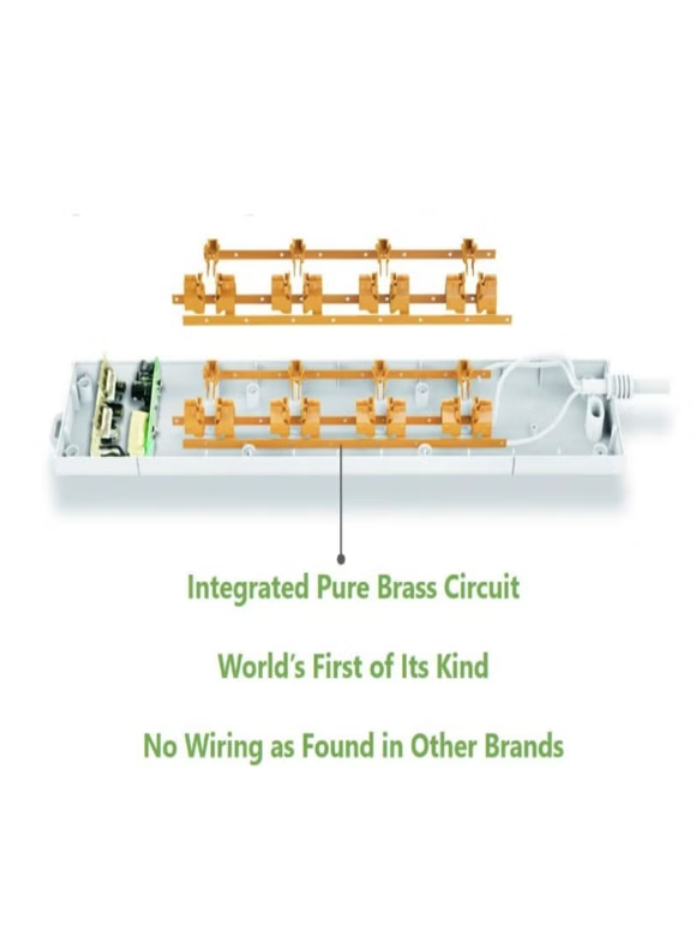 GONGNIU Power strip,  Universal Extension Sockets 5 Socket 5 Switch 5M Wire