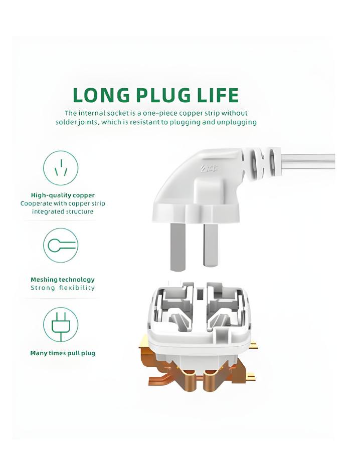 GONGNIU Power strip,  Universal Extension Sockets 5 Socket 5 Switch 5M Wire