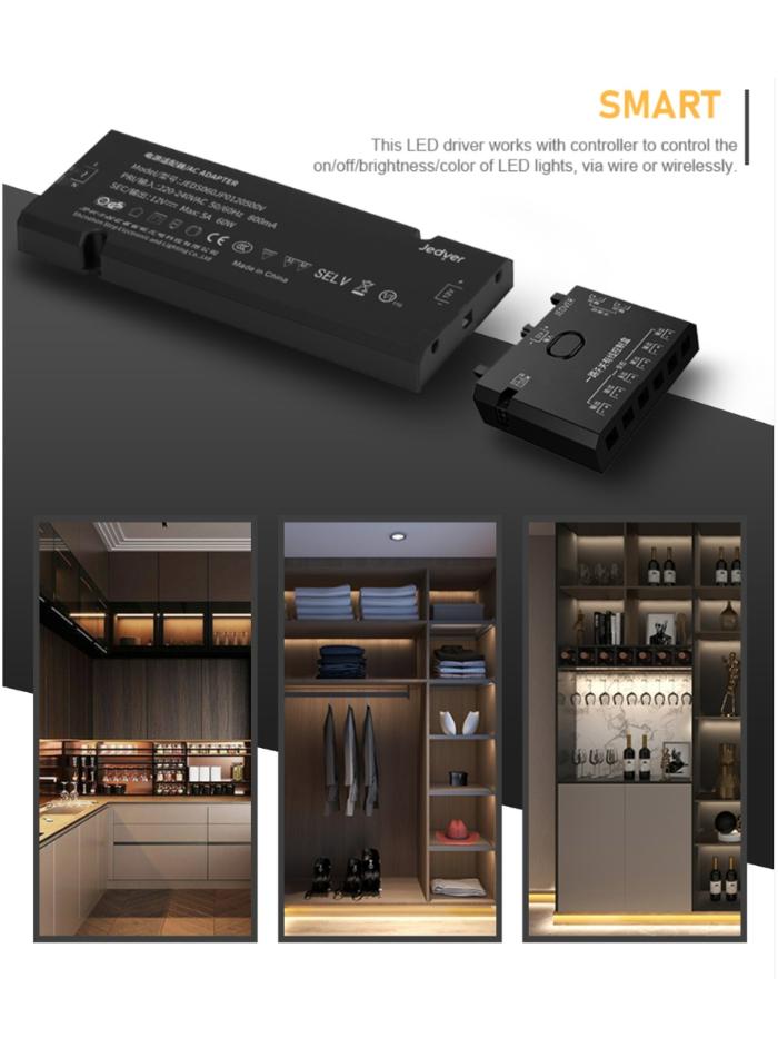 Wired controller for JEDVER 12V LED Cabinet Light