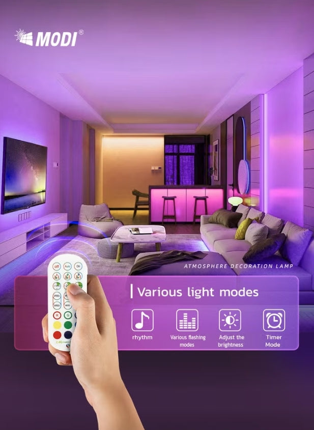 MODI 3M RGBIC Multi Color LED Strip Light USB Connectivity