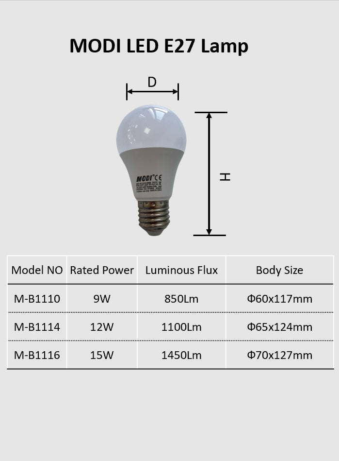 Modi Led Bulb LED Lamps In Kuwait E27 (Pack of 10)