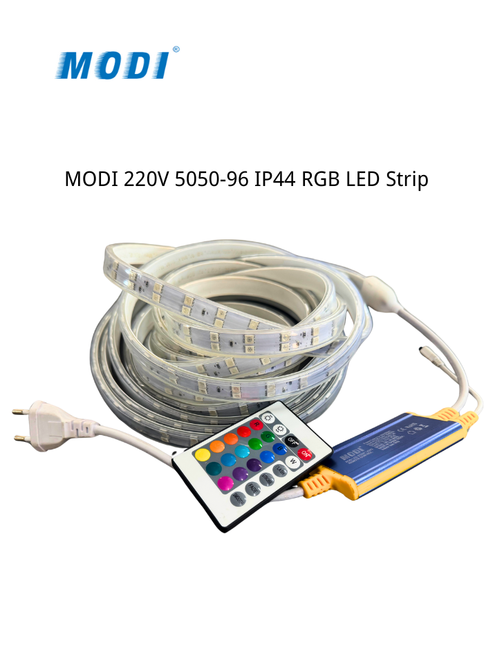 220V RGB LED Strip Light with Remote – 50M Kuwait